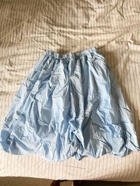 Sunday Best Light Blue Bubble Elastic Waist Skirt size S